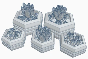 Raised Planters street furniture 28mm stargrave starsaga Starfinder Starwars - Picture 1 of 5