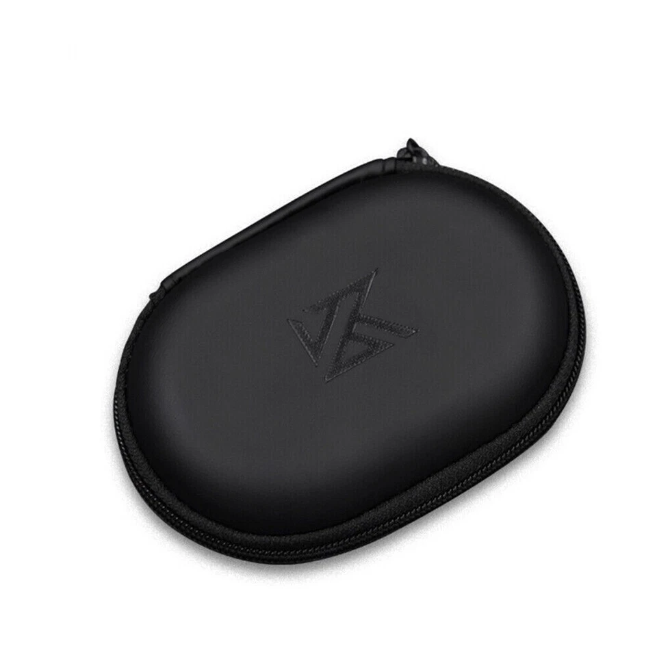 Small EVA Zippered Hard Case for Earphone Earbud Storage - Black - Image 1 of 3