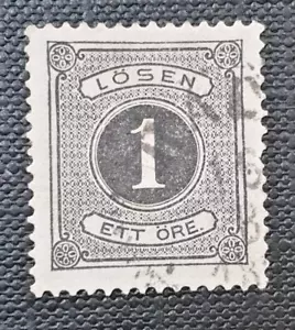 1874 SWEDEN "POSTAGE DUES" [CIRCLE] SG D27 USED - Picture 1 of 2