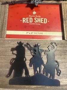 NEW Red Shed Photo Frame 7X5 Cowboy Horse Western Rustic Rodeo - Picture 1 of 3