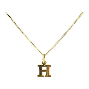 9ct 9K Yellow Gold Initial Letter H Charm Pendant. Brand New - Picture 1 of 4