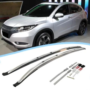 2Pcs for Honda Vezel HRV HR-V Crossover 2016-2021 Silver Aluminum Roof Rail Rack - Picture 1 of 11