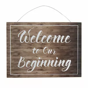 Welcome to Our Beginning Sign, Wedding, Home Decor, 1 Piece - Picture 1 of 1