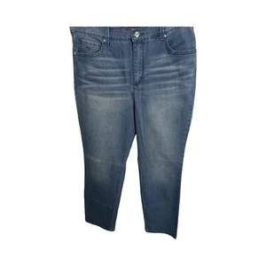 Gloria Vanderbilt Sundance Wash Amanda schlankmachende blaue Jeans Größe 10P gestreift. - Bild 1 von 8