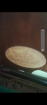 Wildlife collection  12 gun cabinet with stuffed quail scene in bottom  - Image 1 of 3