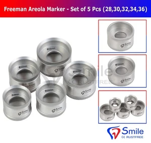 Set of 5 Freeman Areola Marker -Breast Markers - 28,30,32,34 & 36mm FDA SD Inst - Picture 1 of 6