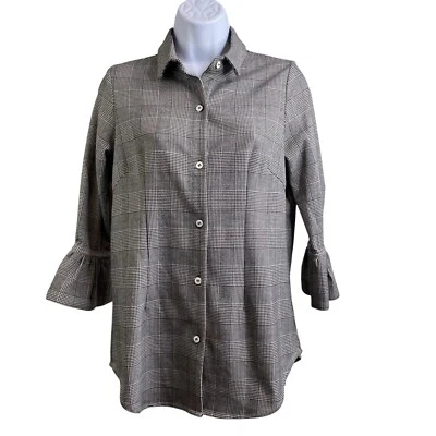 Blusa gris para mujer Gretchen Scott talla XS clásica de negocios dinero antiguo Foto 1 de 4