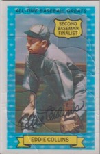 EDDIE COLLINS; 1972 KELLOGG'S ALL TIME GREATS BASEBALL CARD # 10