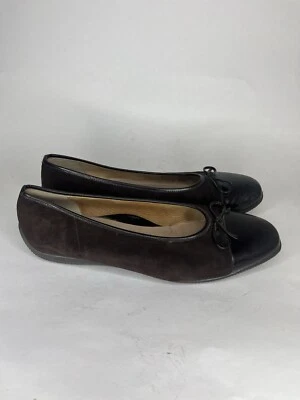 Ara Marrón Gamuza Puntera Charol Arco Ballet Pisos Mujeres 11M US/42EU/8.5UK Foto 1 de 4