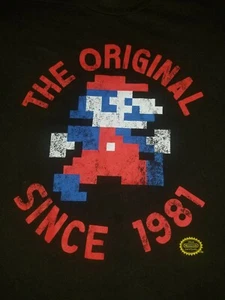 Camiseta gráfica The Original desde 1981 de Super Mario negra para hombre talla M Gildan - Imagen 1 de 5