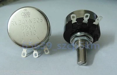 COSMOS/TOCOS RV24YN  20S B504 Potentiometer, 500K OHM Long Life Panel Pot W/Knob - Image 1 of 4