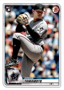 2020 Bowman #6 Jordan Yamamoto Rookie Card Miami Marlins RC