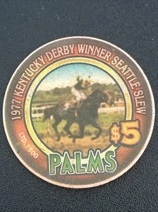 Palms Casino Resort Las Vegas Nevada $5. 1977 Kentucky Derby Winner Seattle Slew - Picture 1 of 3