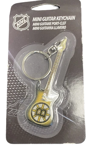 BOSTON BRUINS MINI GUITAR KEYCHAIN WOODROW NEW LICENSED NHL Cover