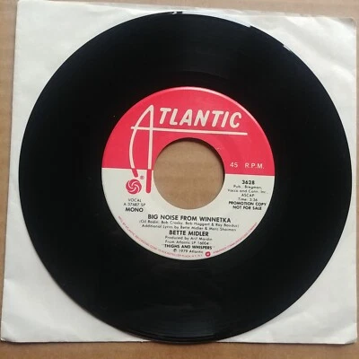 BETTE MIDLER Big Noise From Winnetka 45 7" POP ROCK Record Vinyl Records PROMO - Image 1 of 2
