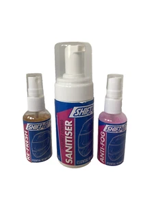 SHIFT-IT HELMET CARE BUNDLE inc: Refresh/Sanitiser/Anti fog HELMET & VISOR CARE - Picture 1 of 8