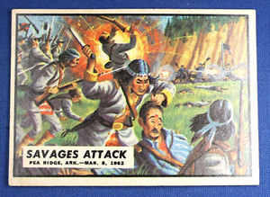 1962 Topps Civil War News - #9 "Savages Attack"- Excellent++