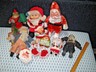 Lot 11 Vintage PLUSH Stuffed Santa Claus Dolls Figures Soft Fabric Christmas #G5