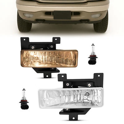 Left Right Fog Light Set For Ford F-150 F-250 Expedition 1997 1998 Pickup W/Bulb - Image 1 of 4