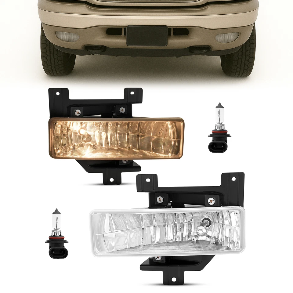 Left Right Fog Light Set For Ford F-150 F-250 Expedition 1997 1998 Pickup W/Bulb - Imagem 1 de 4