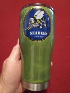 Tazza bevanda calda/fredda 20 oz US Navy Seabees: nuova: NMCB-74 - Foto 1 di 6