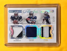 DREW PEARSON MICHAEL IRVIN CEEDEE LAMB 2022 Flawless Triple Patch Card # 12/20