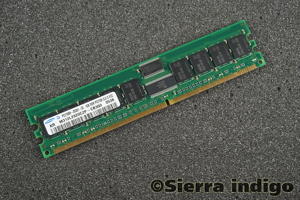 Samsung M312L2920CZP-CB3Q0 PC2700R-25331-C0 1GB Server Memory RAM - Image 1 of 1