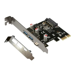 PCIE to USB 3.1 Type C & 2 Port USB 3.0 Type A PCI Express Adapter Card SATA 15P - Picture 1 of 9