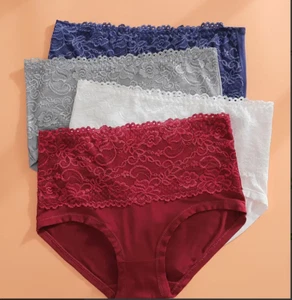 2 pk Women's High Waist Briefs/knicker Full Coverage size 26 + 28 ( EE ) - Picture 1 of 12