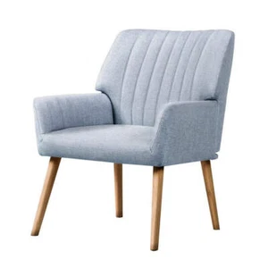 Artiss Armchair Fabric Blue Grey Sebastini - Picture 1 of 7