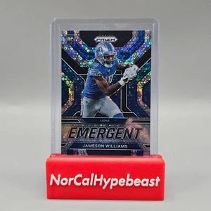 2022 Panini Prizm Football Jameson Williams RC E-9 Emergent Silver Disco Rookie - Picture 1 of 2