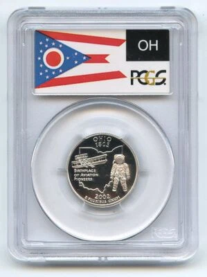 2002 S 25C Silver Ohio Quarter PCGS PR70DCAM - Image 1 of 2
