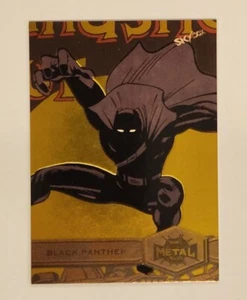 Black Panther 2021 2022 UPPER DECK MARVEL METAL UNIVERSE #111 HIGH GOLD FX! - Foto 1 di 2