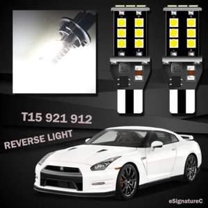 2 x Backup Reverse Light 921 T15 LED Bulb For 2009 - 2018 Nissan GTR White - Foto 1 di 5