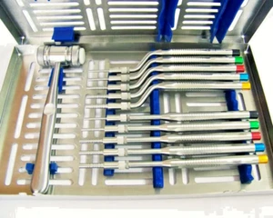 Sinus Lift Osteotomes Kit Straight Off Set Mead Mallet Cassette Dental implant - Picture 1 of 6