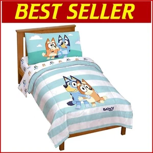 Juego de cama colorido azul y bingo tamaño 4 piezas para niños pequeños - acogedor microfibra - Imagen 1 de 9