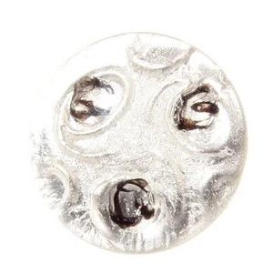 Victorian antique Czech foil eye lampwork rosette shank art glass button - Picture 1 of 3