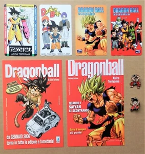 Paquete de pines de postal de teléfono Dragon Ball Z insignia de Goku RARO - Imagen 1 de 8