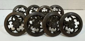 Antikes 8er Set Georgetown filigrane Schrankknöpfe Schubladengriffe - Bild 1 von 4