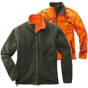 Elutex by Scheibler Wende-Fleecejacke Jagdjacke Winterjacke orange oliv Oefele - Bild 1 von 6