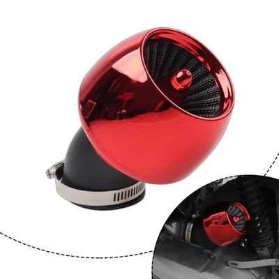 Universal Pit ATV Roller Lufteinlass Filter Kegel Pod 28/35/42/48MM Adapter Rot - Bild 1 von 4