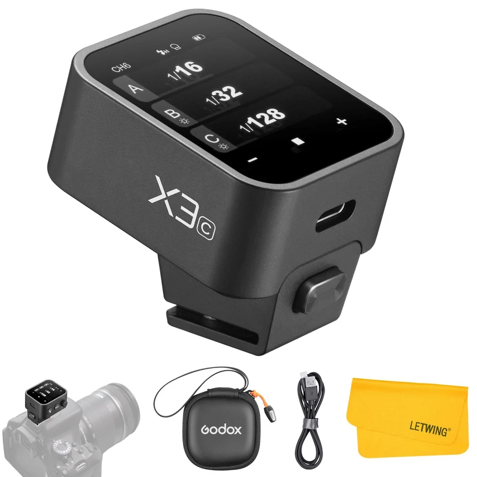 X3C X3-C TTL Wireless Flash Trigger for Canon Camera, 2.4G Wireless Touchscre... - Image 1 of 4