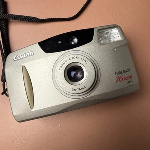 Canon Sure Shot 76 Zoom Point & Shoot 35mm Film Camera WORKS - Picture 1 of 11
