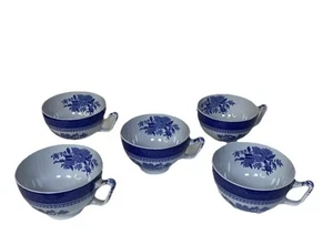 JUEGO DE 5 tazas de té/café italianas Spode Copeland Deep Blue de Spodes Fitzhugh usadas en excelente estado - Imagen 1 de 8