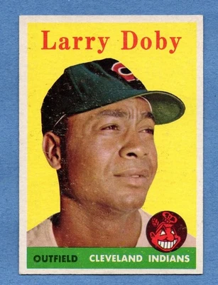 Tarjeta de béisbol 1958 Topps # 424 Larry Doby - Cleveland Indians - Larry Doby Foto 1 de 2