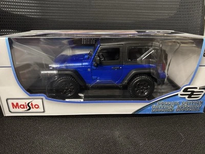 Maisto 1:18 Diecast Model 2014 Jeep Wrangler Willys Blue - Image 1 of 4