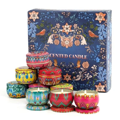 Paquete de 9 velas perfumadas regalos para mujeres 22 oz velas perfumadas para el hogar 135 horas aromático Foto 1 de 4