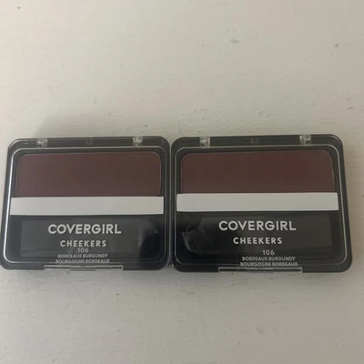 2 Pack CoverGirl Cheekers Face Blush, Bordeaux Burgundy 106, 0.12 oz - Image 1 of 2