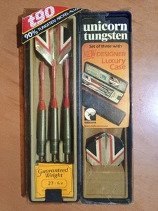 RARE Vintage Unicorn T90 Darts 90% Tungsten 27g Old Stock Original Case 06511 - Bild 1 von 8