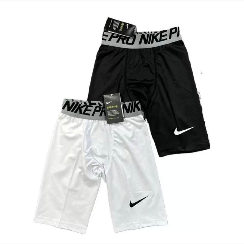 Nike PRO Men's Dri-Fit Compression Shorts Gym Running - Black/White - Image 1 of 1
